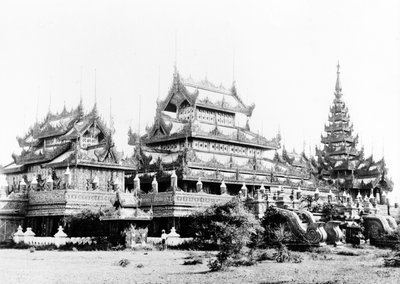 Silver kyaung of Queen Soopyalat, Mandalay, c.1890 by Felice Beato